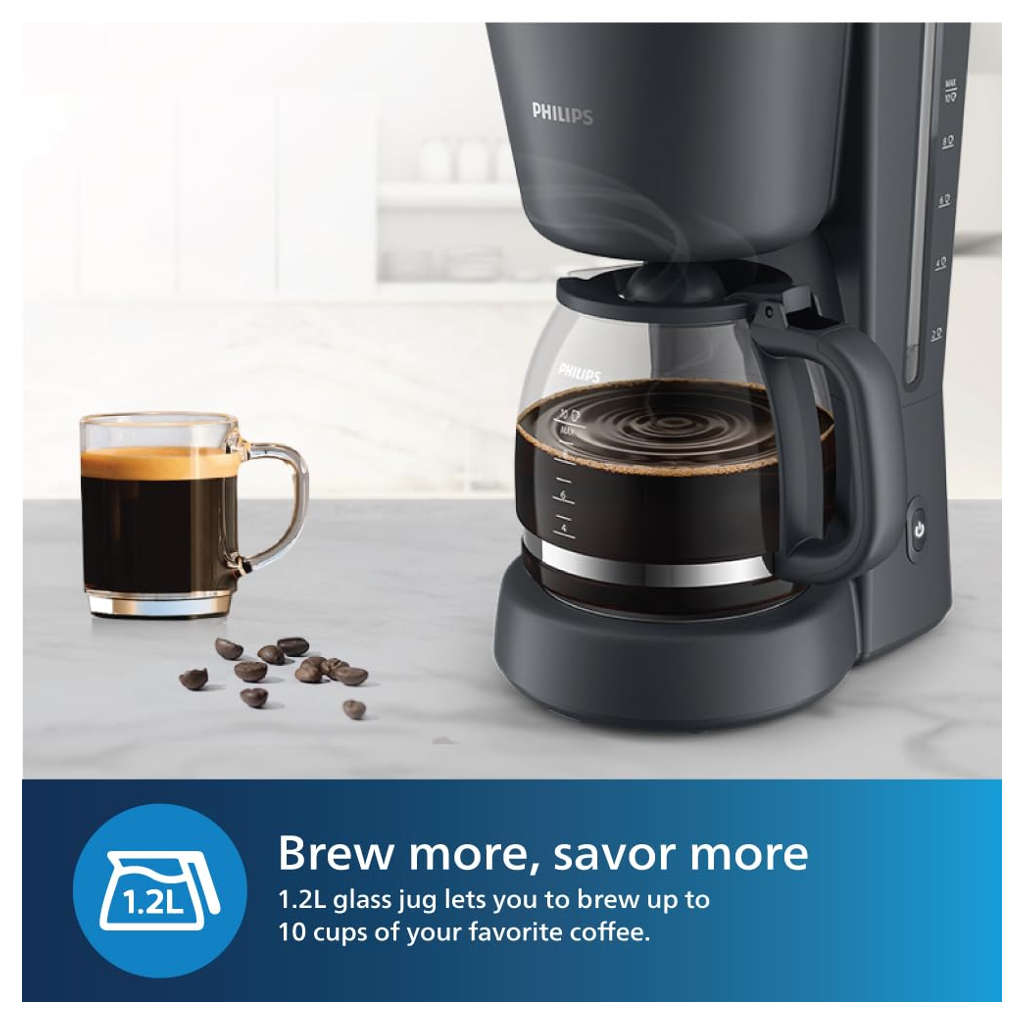 Philips Drip Coffee Maker 1000W Black HD7430/90