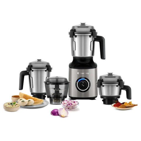 Atomberg Zenova Mixer Grinder With Chopper 4 Jars Sand Grey 