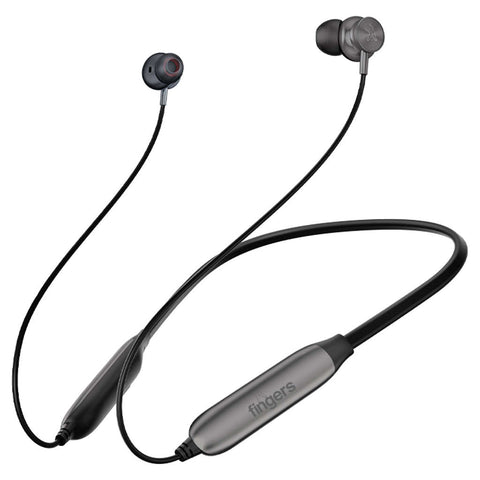 Fingers Gig2 Wireless Neckband Earphones Rich Grey 