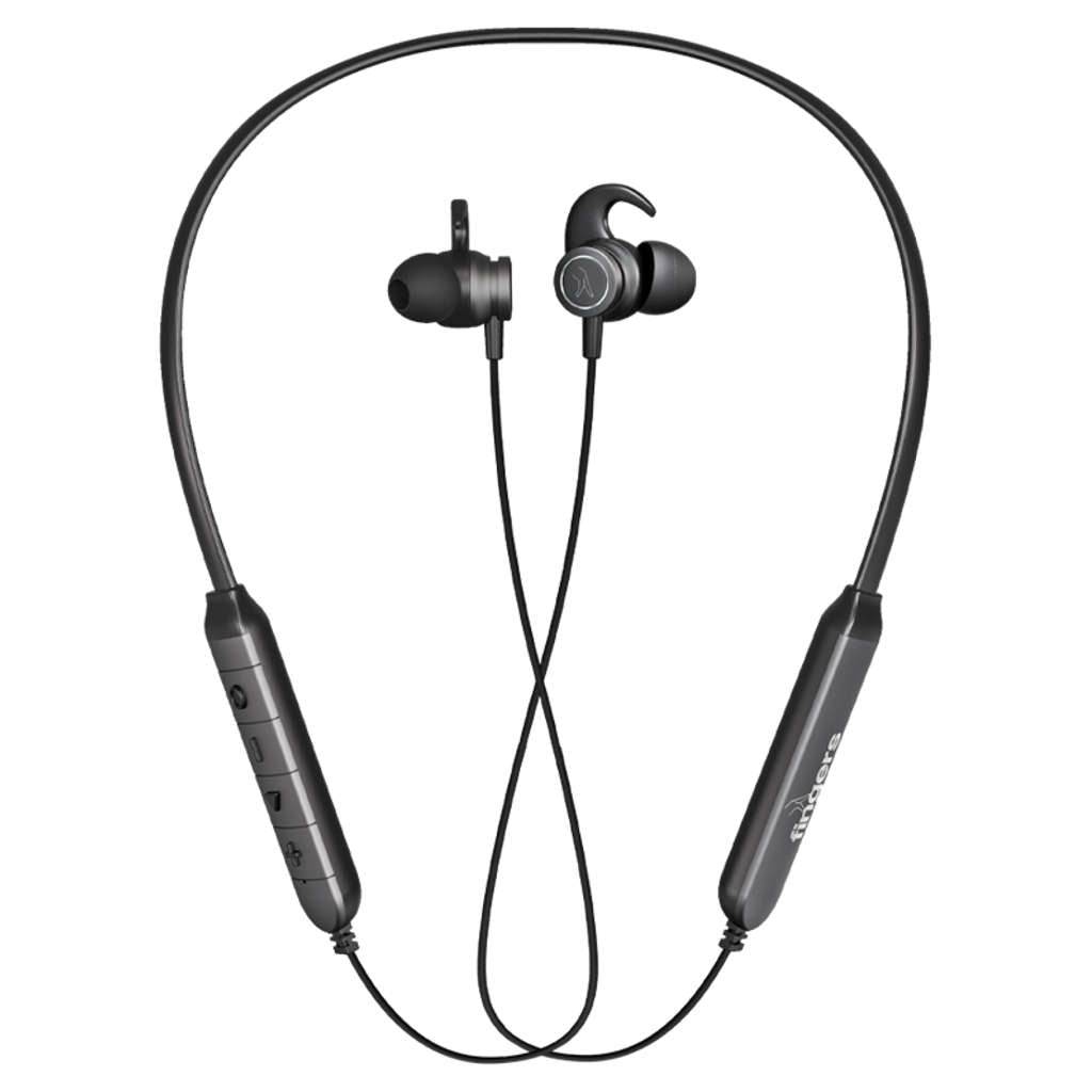 Fingers FC-Bassitica Wireless Neckband Earphones Rich Grey 