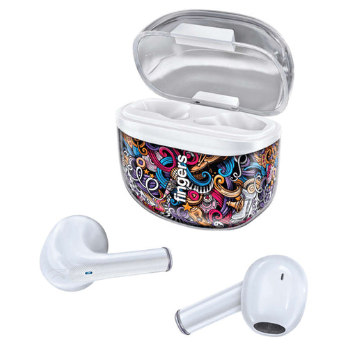 Fingers Melo-Mania True Wireless Earbuds White + Musical Murals 
