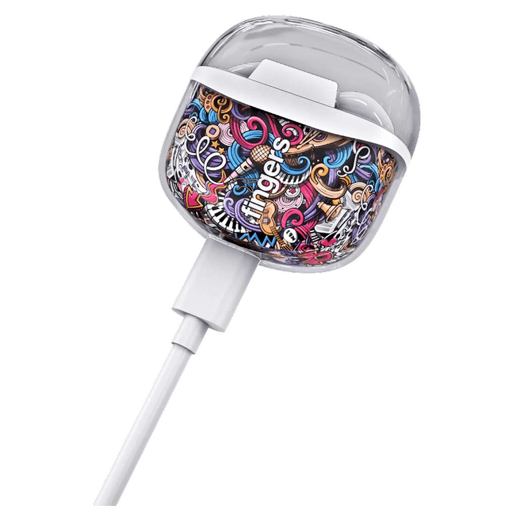 Fingers Melo-Mania True Wireless Earbuds White + Musical Murals
