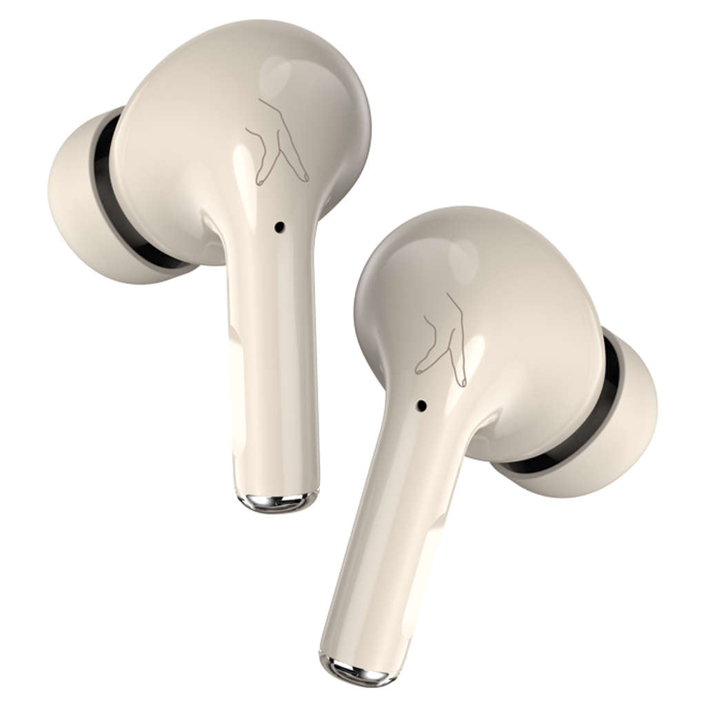Fingers Go-Cheer True Wireless Earbuds Ivory Beige