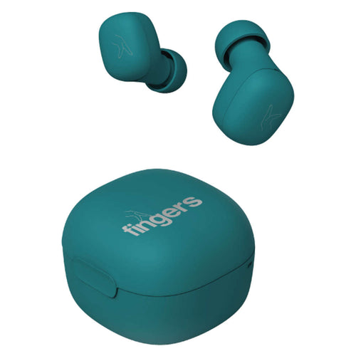 Fingers SizeZero Pods2 True Wireless Earbuds Teal 