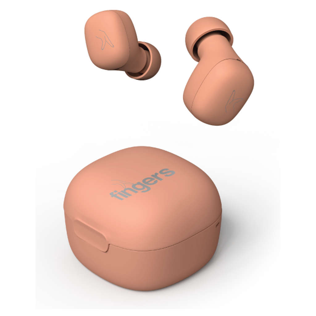 Fingers SizeZero Pods2 True Wireless Earbuds Sunset Peach