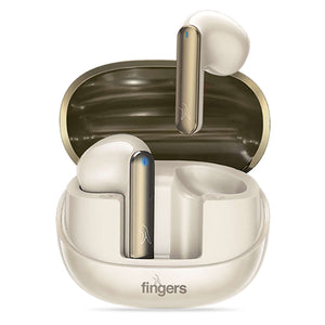 Fingers Hi-Class True Wireless Earbuds Champagne + Ivory White 