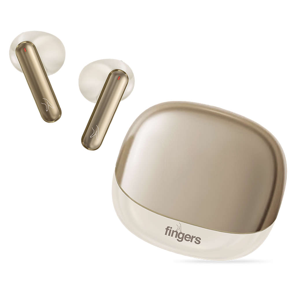 Fingers Hi-Class True Wireless Earbuds Champagne + Ivory White