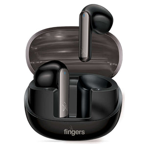 Fingers Hi-Class True Wireless Earbuds Gun Metal + Piano Black 