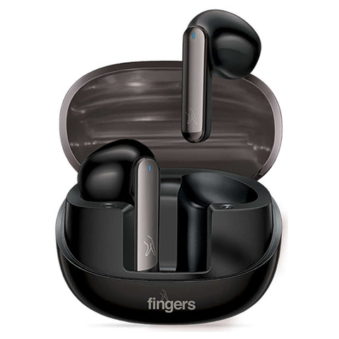 Fingers Hi-Class True Wireless Earbuds Gun Metal + Piano Black 