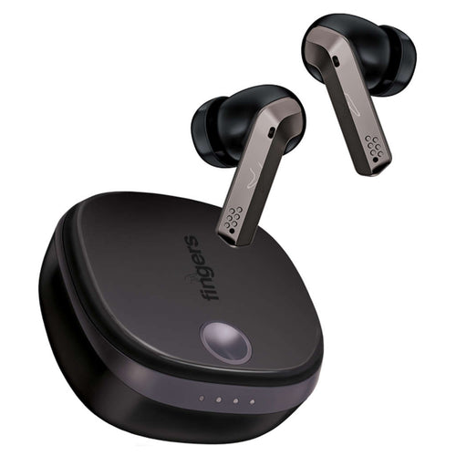Fingers Mesmeric True Wireless Earbuds Gun Metal + Black 