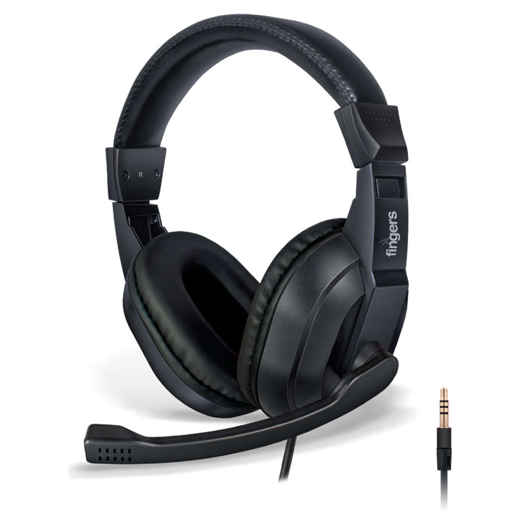 Fingers S10 Single Pin Wired Headphone Rich Black 