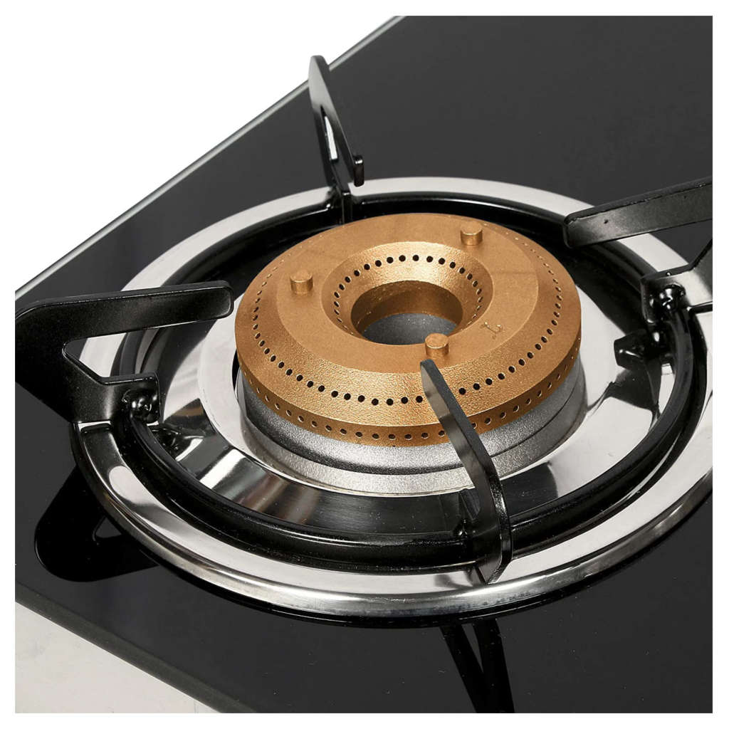 Faber Jumbo BK Glass Top Gas Stove 3 Brass Burner