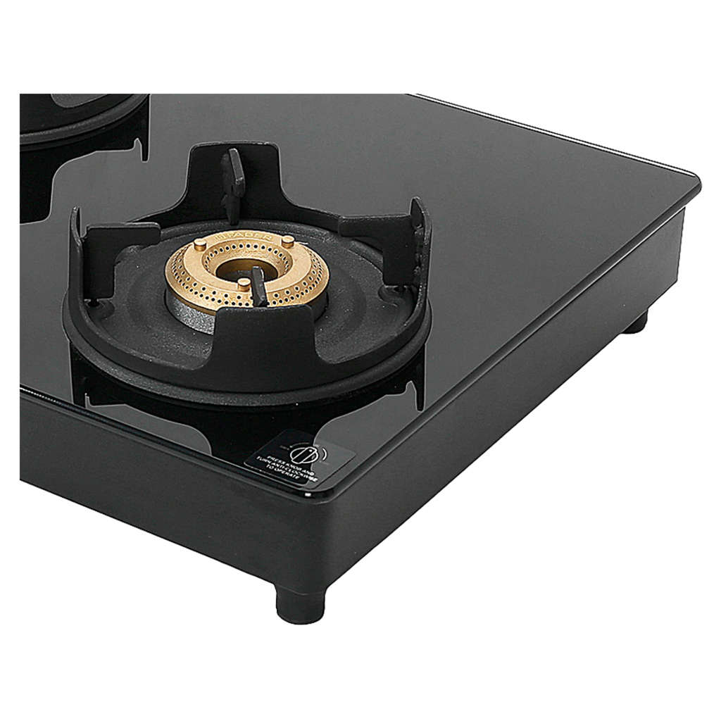 Faber Onxy BK AI Glass Top Gas Stove 3 Brass Burner