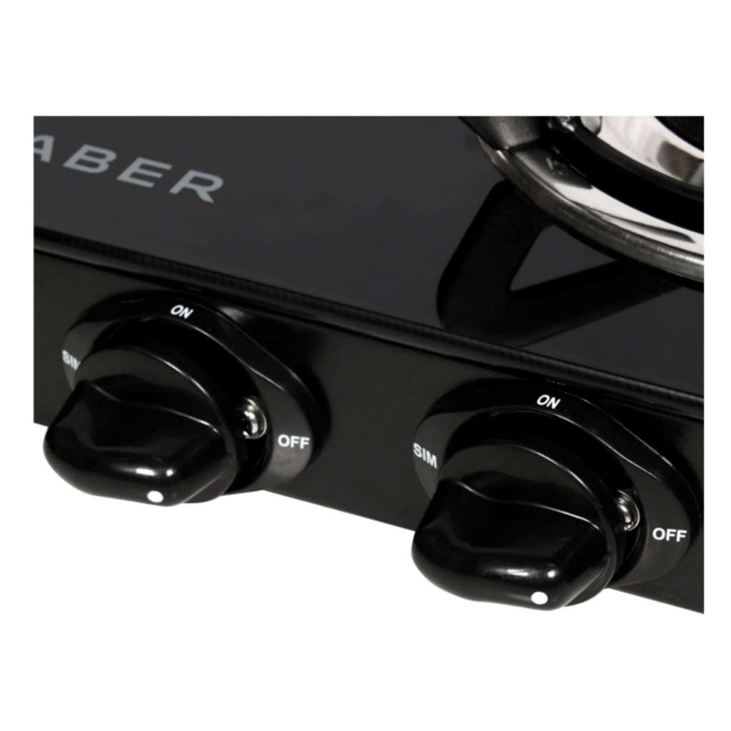 Faber Star BK Glass Top Gas Stove 4 Brass Burner