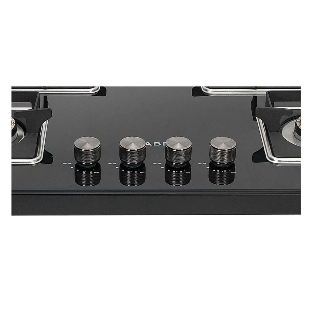 Faber Nios DLX Auto BK Glass Top Gas Stove 4 Brass Burner
