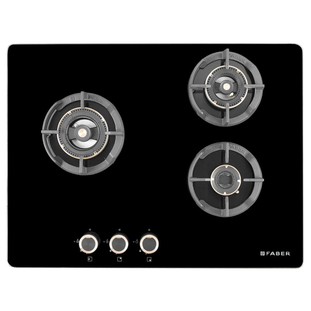 Faber Hob Experia Cooktop 3 Brass Burner HT703 ALU AI