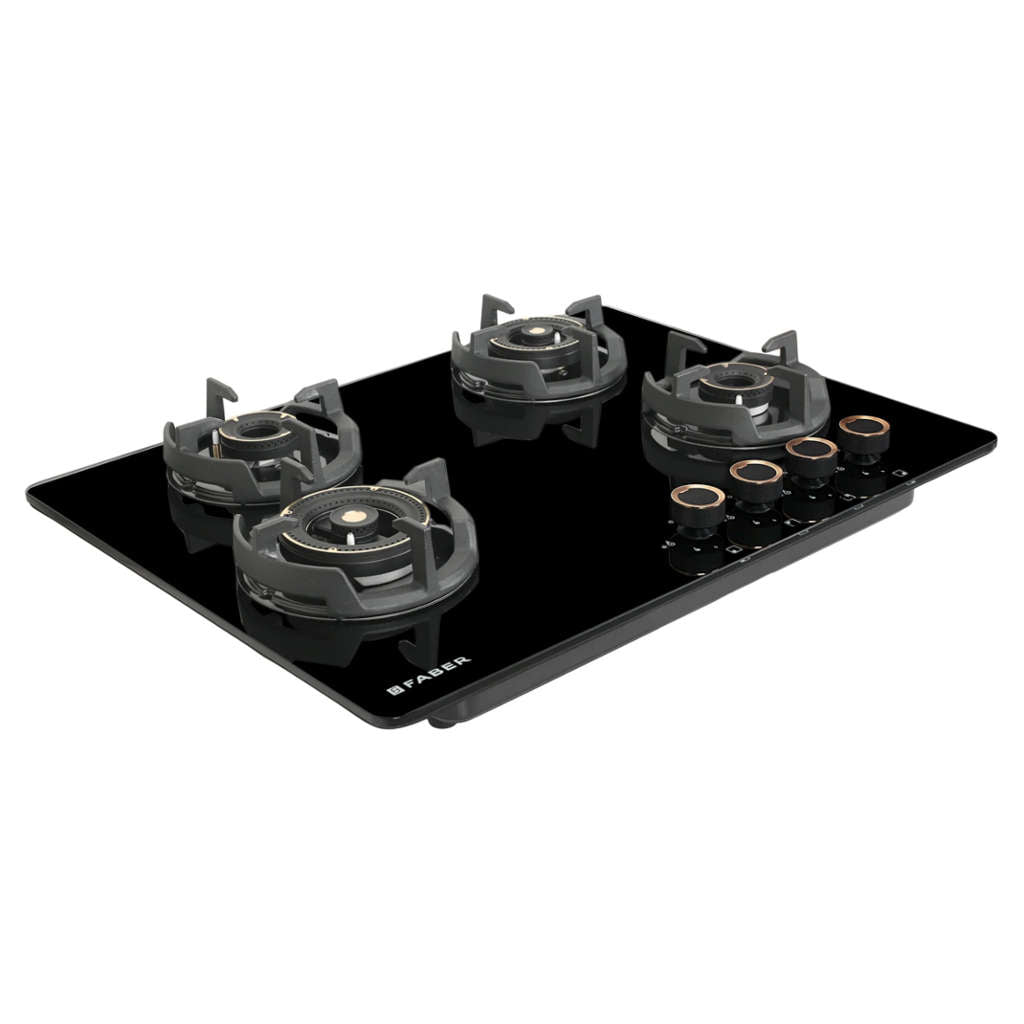 Faber Hob Experia Cooktop 4 Brass Burner HT704 ALU AI