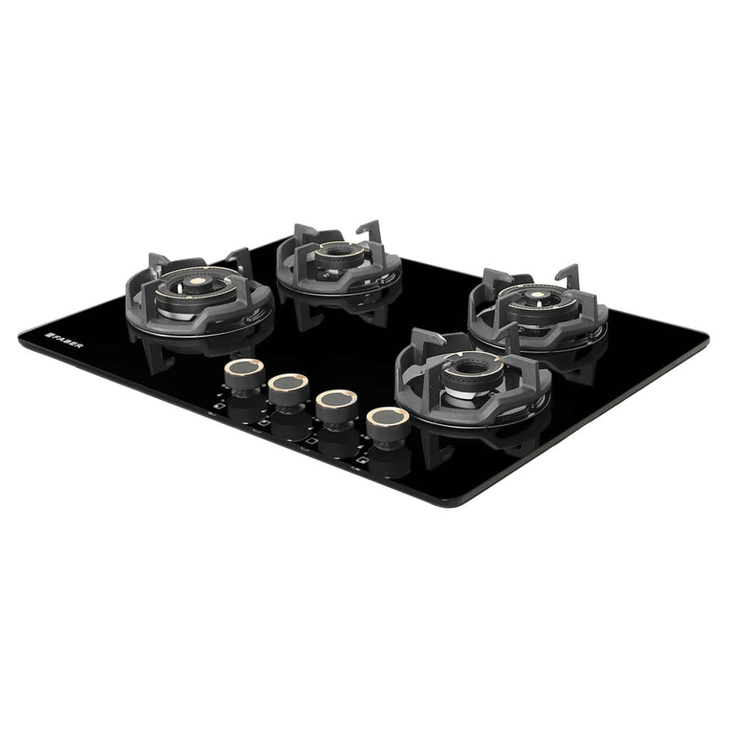 Faber Hob Experia Cooktop 4 Brass Burner HT704 ALU AI