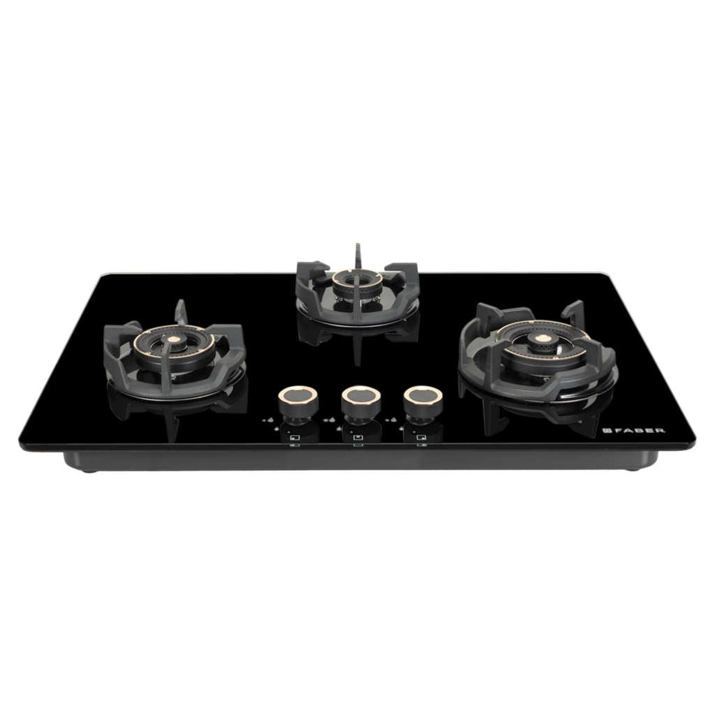 Faber Hob Experia Cooktop 3 Brass Burner HT753 ALU AI FFD 