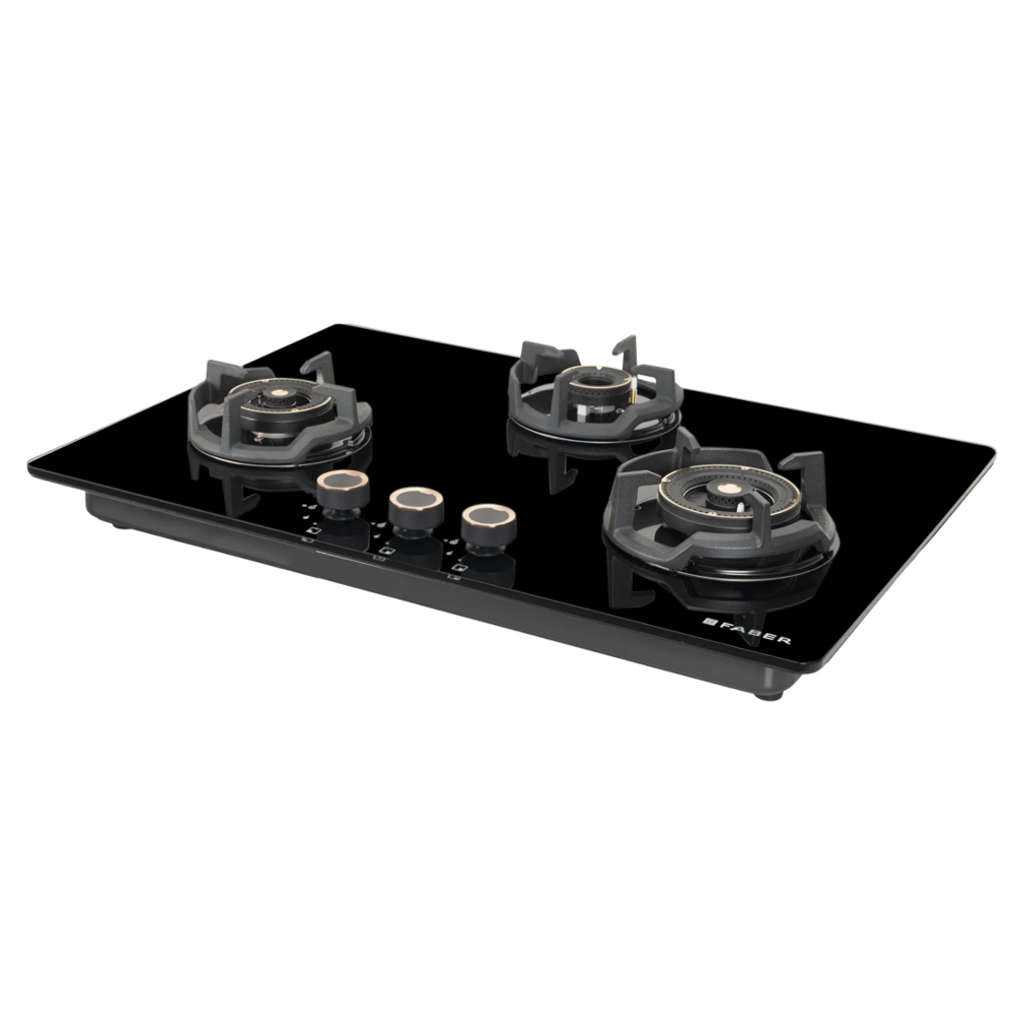 Faber Hob Experia Cooktop 3 Brass Burner HT753 ALU AI FFD
