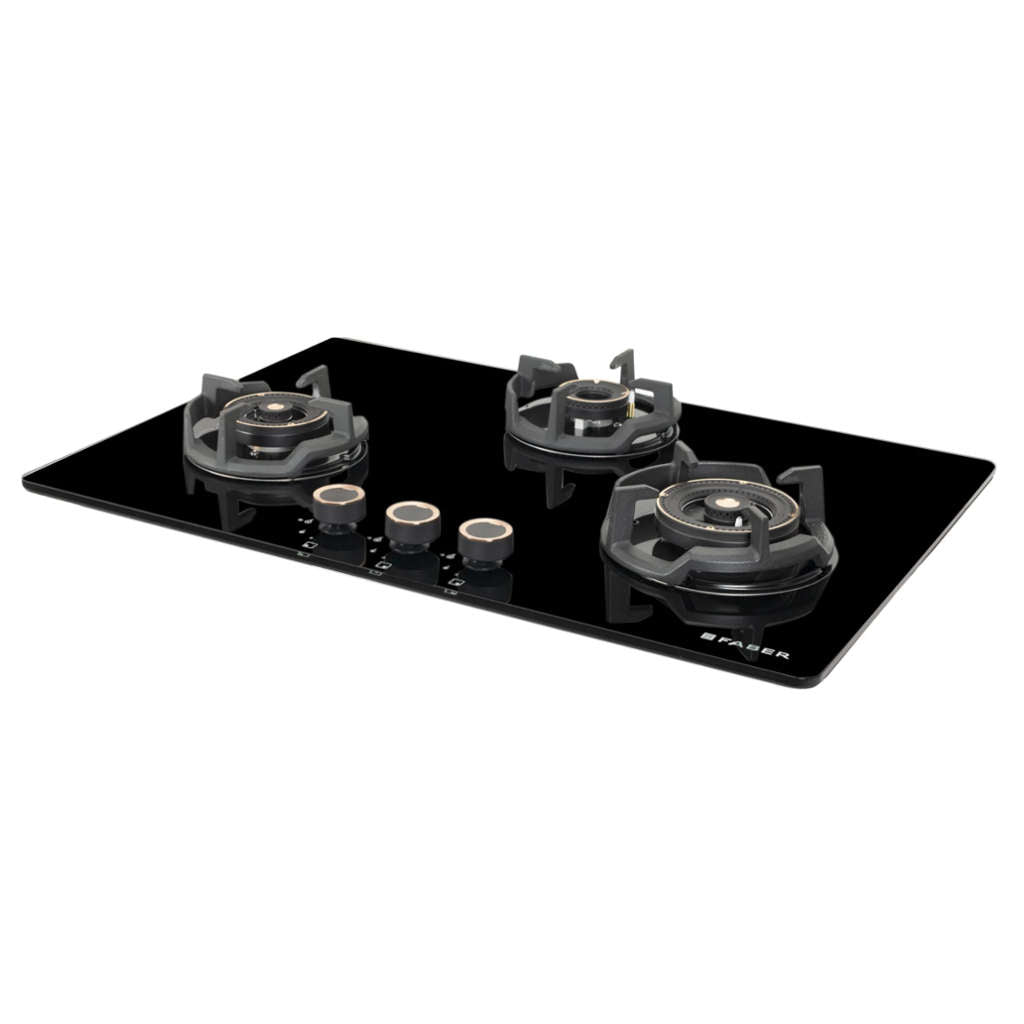 Faber Hob Experia Cooktop 3 Brass Burner HT753 ALU AI FFD