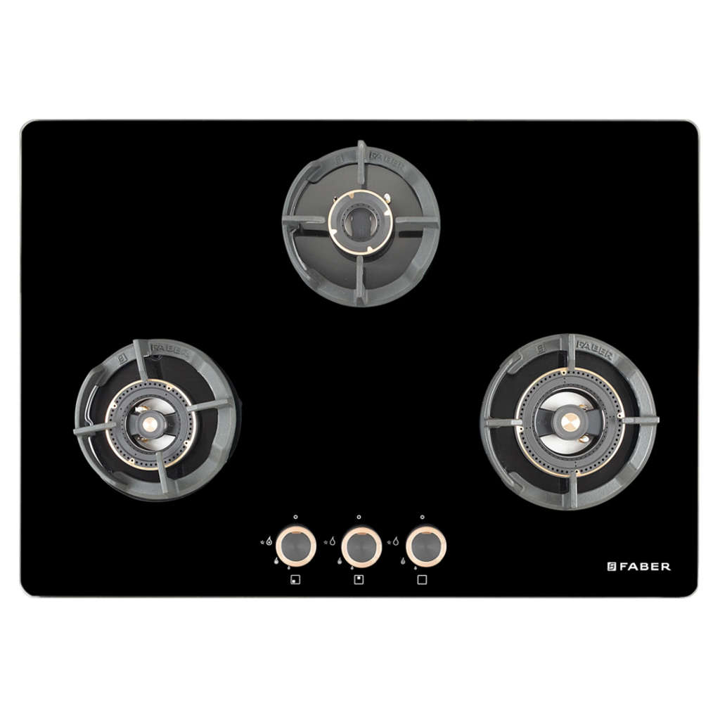 Faber Hob Experia Cooktop 3 Brass Burner HT753 ALU AI FFD