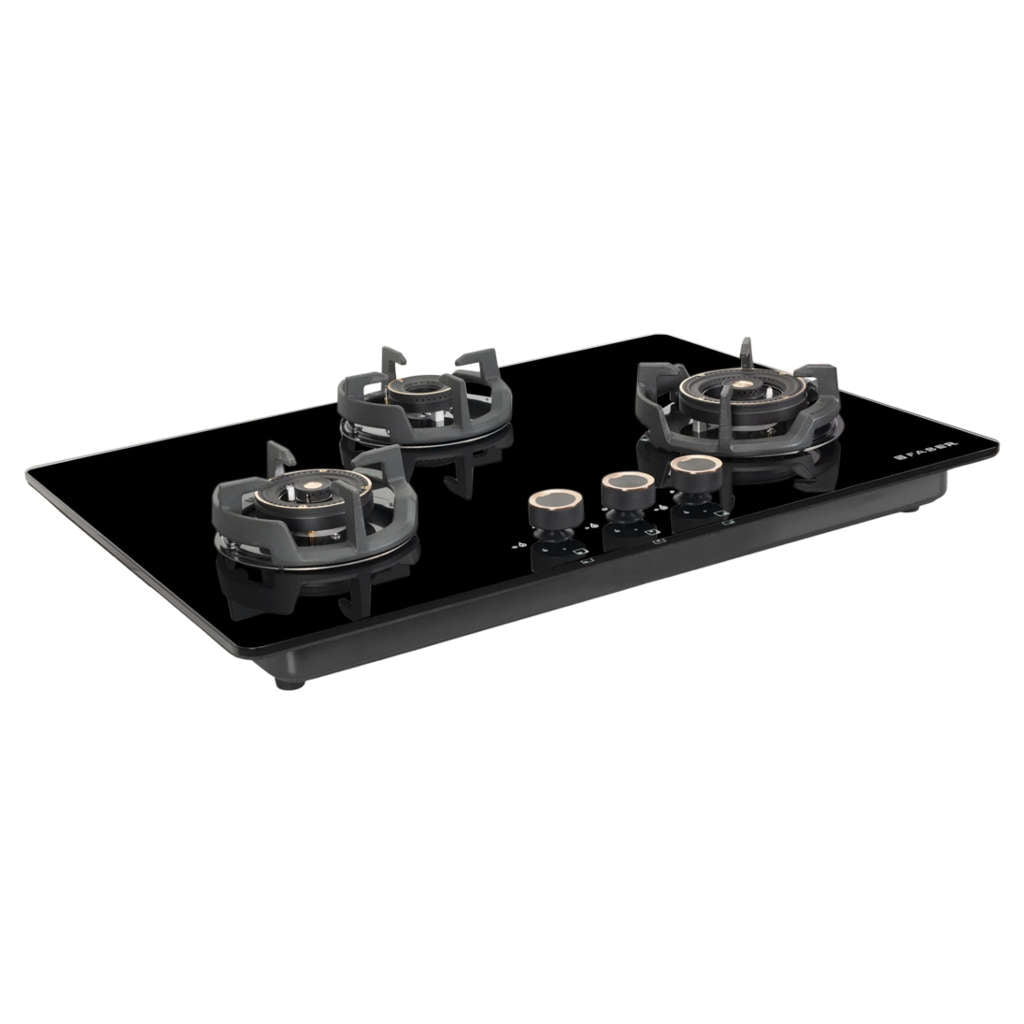 Faber Hob Experia Cooktop 3 Brass Burner HT753 ALU AI FFD