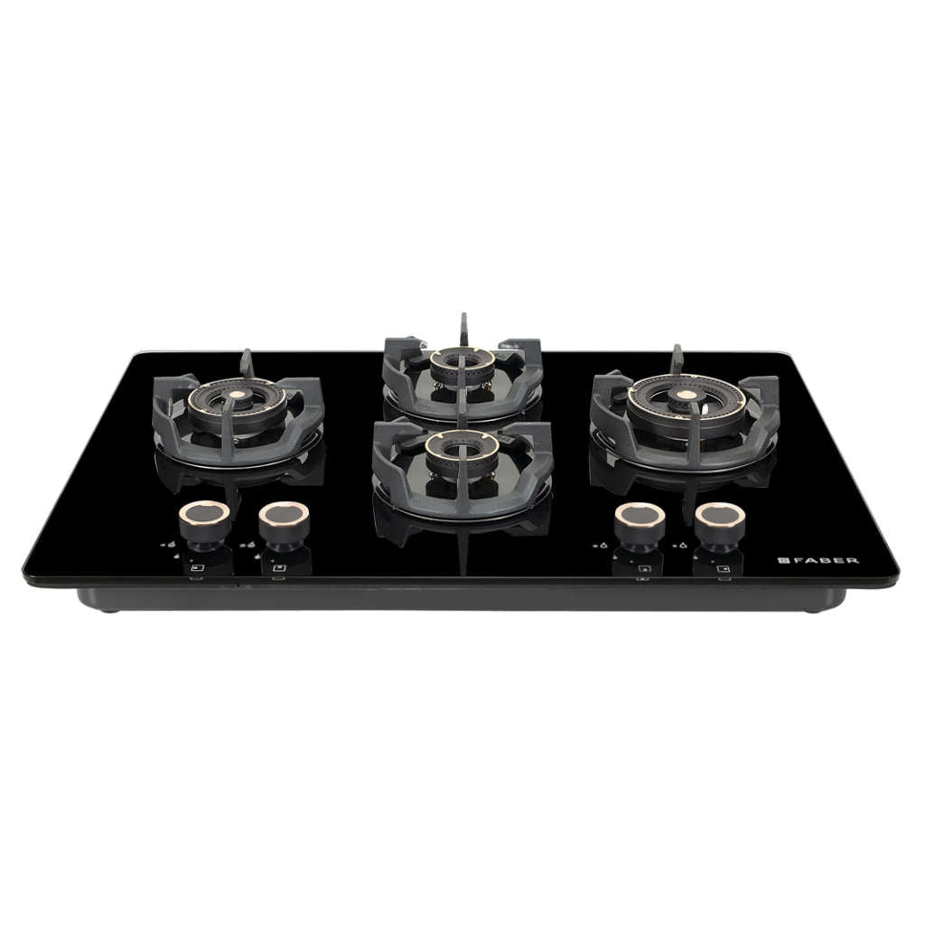 Faber Hob Experia Cooktop 4 Brass Burner HT754 ALU AI FFD 