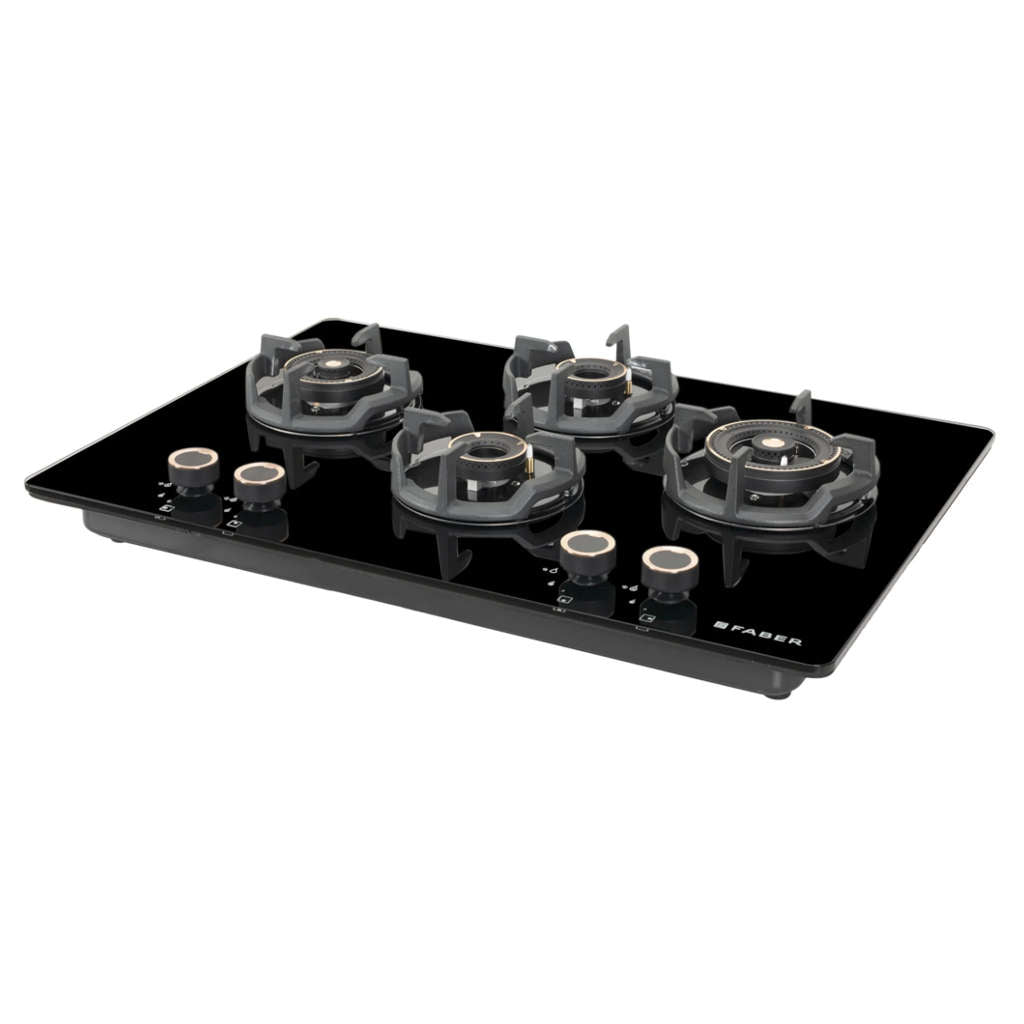 Faber Hob Experia Cooktop 4 Brass Burner HT754 ALU AI FFD