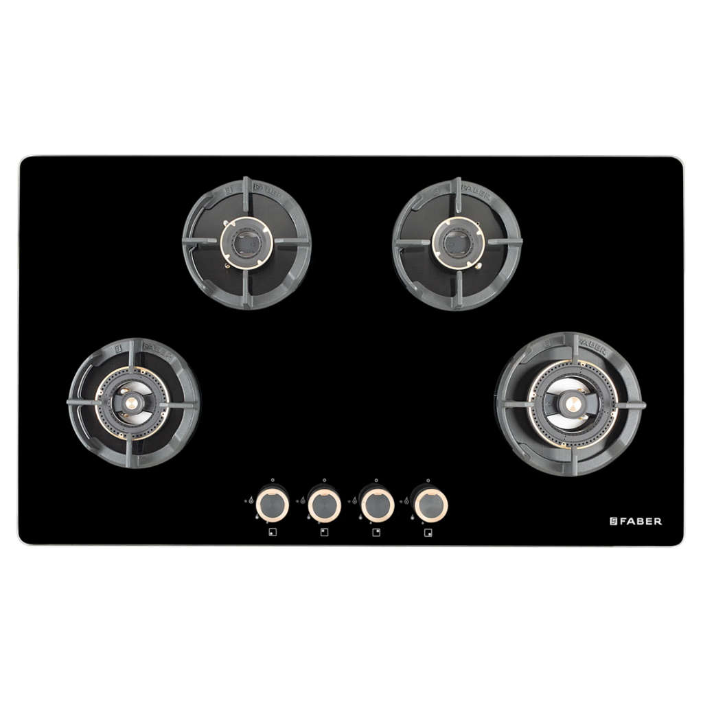 Faber Hob Experia Cooktop 4 Brass Burner HT904 ALU AI FFD