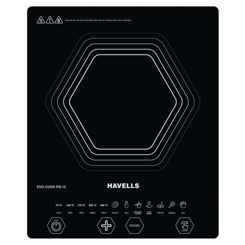 Havells Evo Cook PB12 Induction Cooktop 1200W GHCICEHK120 