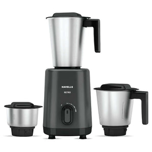 Havells Retro Mixer Grinder With 3 Jars 500W Black GHFMGEXE050 