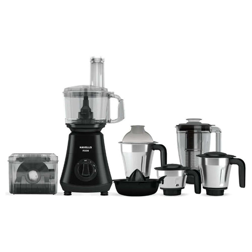 Havells Foodo Mixer Grinder With 5 Jars 750W Black GHFFPEVE075 