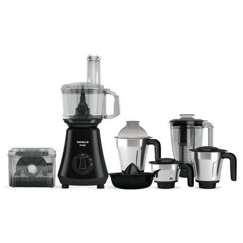 Havells Foodo Mixer Grinder With 5 Jars 750W Black GHFFPEVE075 