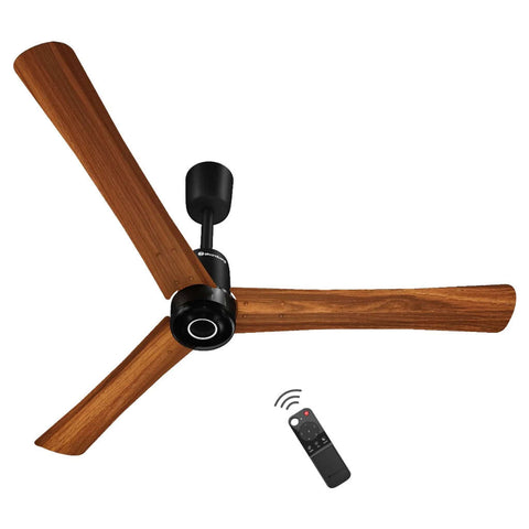 Atomberg Renesa Elite Wooden BLDC Ceiling Fan With Remote Control & LED Indicators 1200mm Golden Oakwood 