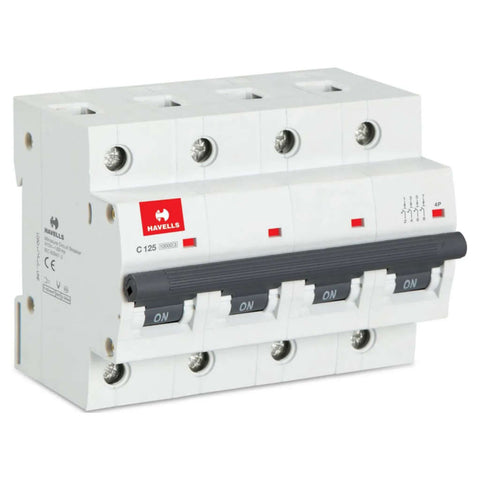 Havells Higher Rating C Curve Four Pole MCB 125A DHMJCFPF125 