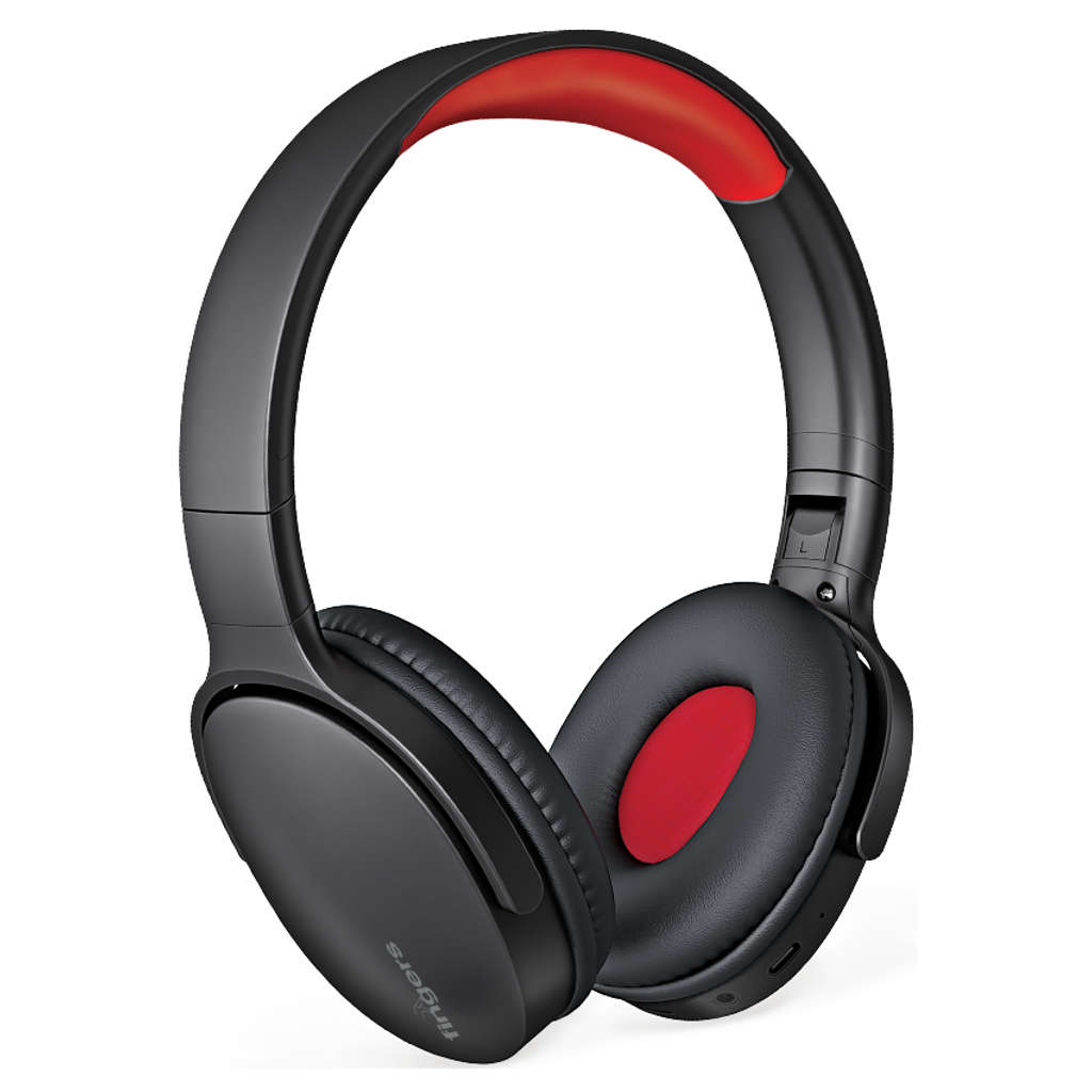 Fingers Rock-n-Roll H6 Wireless Headphones Soft Black + Rich Red