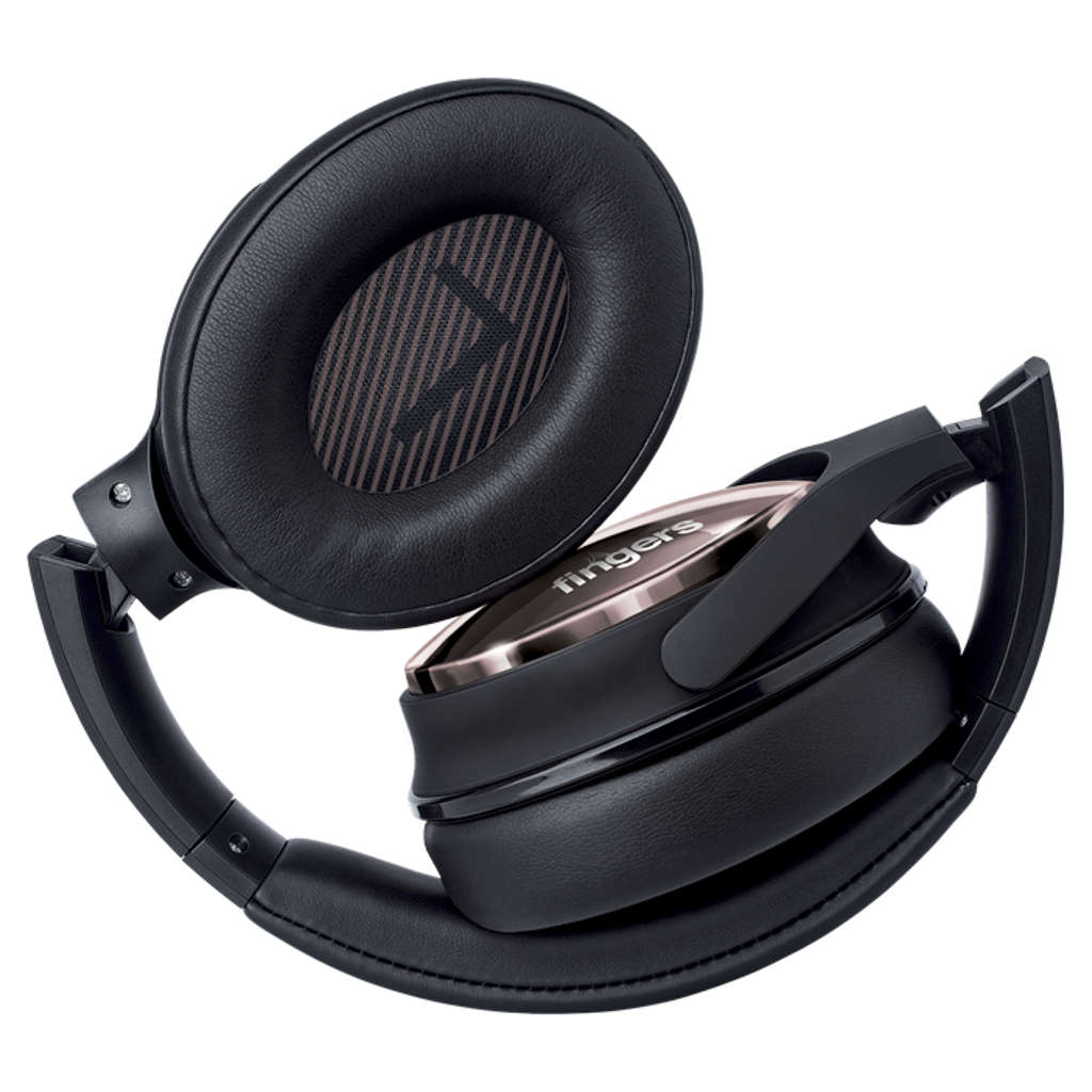 Fingers Alloy H3 Wireless Headphones Rich Black + Gun Metal
