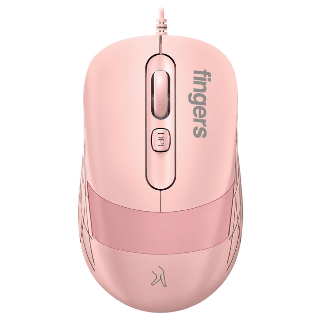 Fingers SuperHit Wired Mouse Blush Pink 