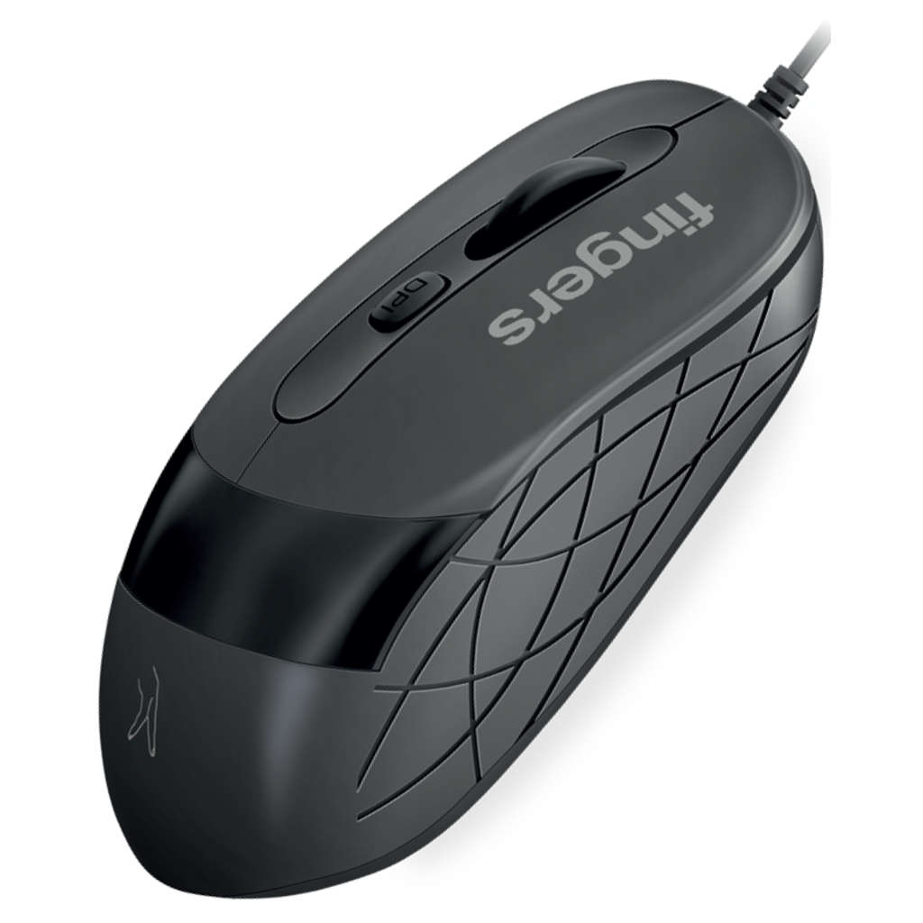 Fingers SuperHit Wired Mouse Graphite Grey 