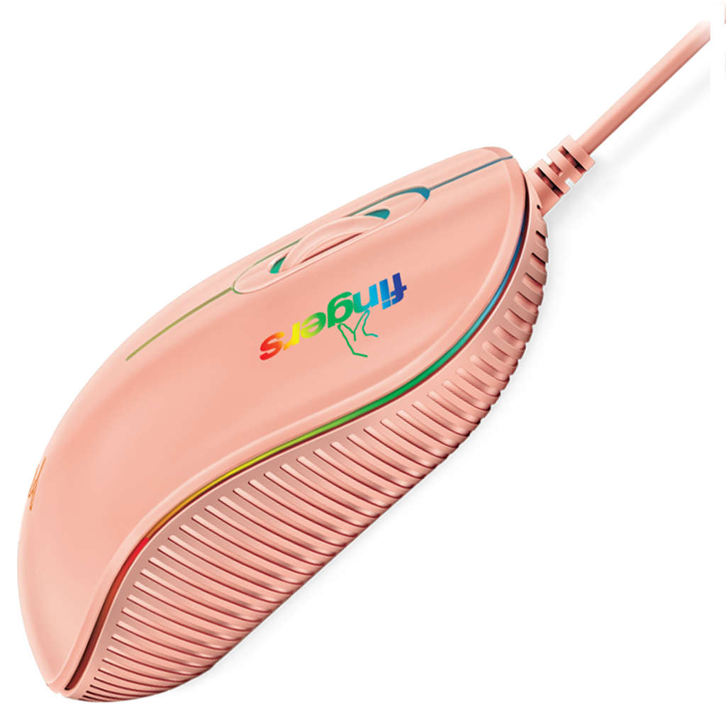 Fingers RGB-Debonair Wired Mouse Blush Pink