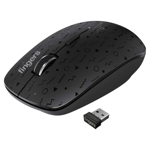 Fingers TrendyGrip Wireless Mouse Matte Black 