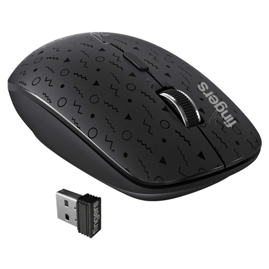Fingers TrendyGrip Wireless Mouse Matte Black