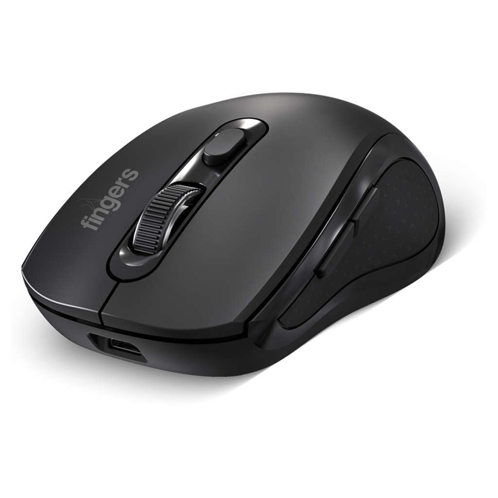 Fingers SwiftCharge Wireless Rechargeable Mouse Matte Black 