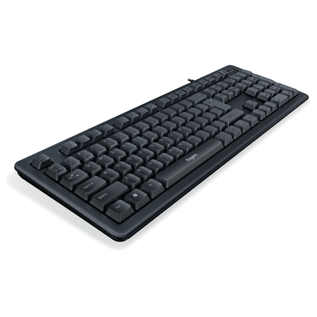 Fingers AiryClicks Wired Keyboard Rich Black 