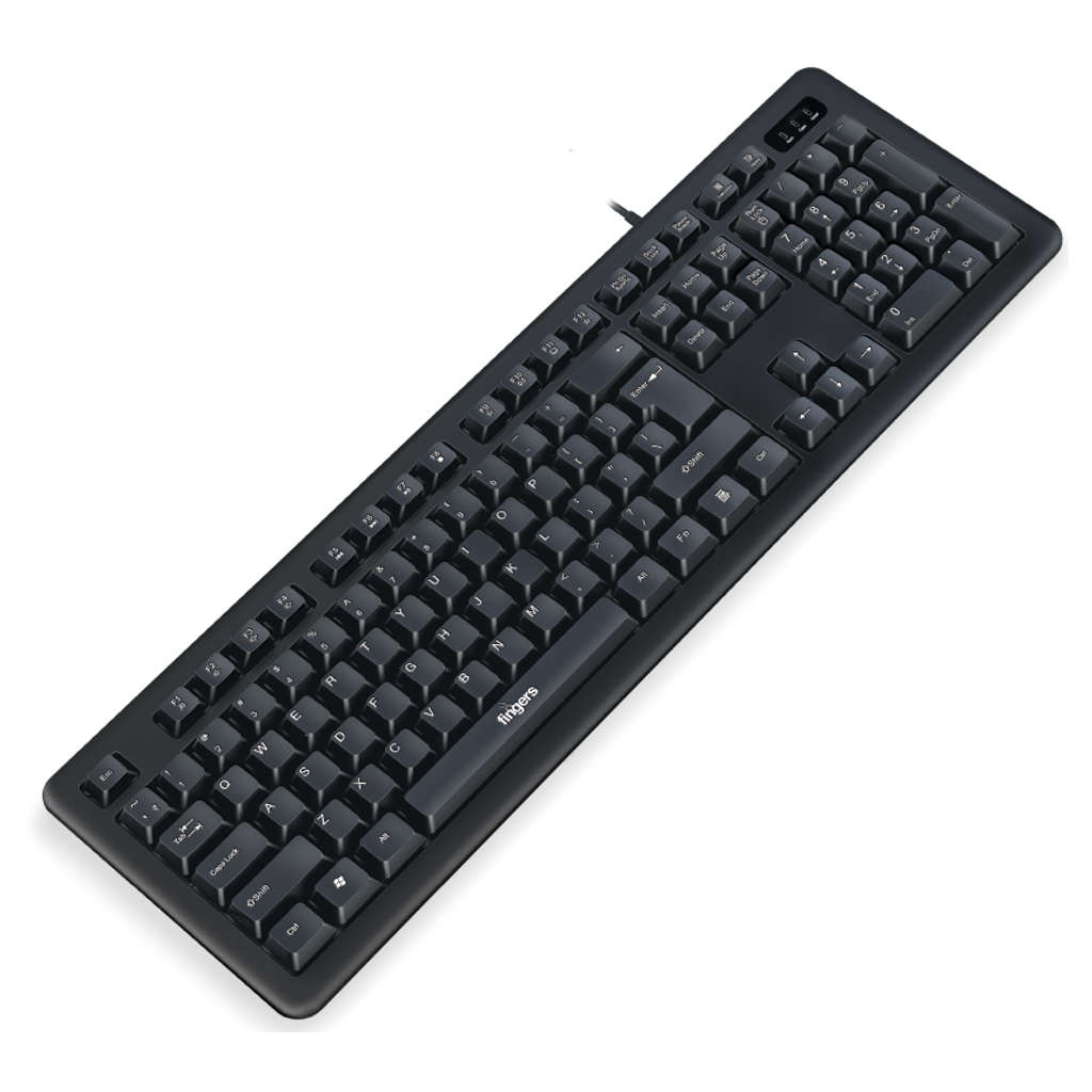 Fingers AiryClicks Wired Keyboard Rich Black