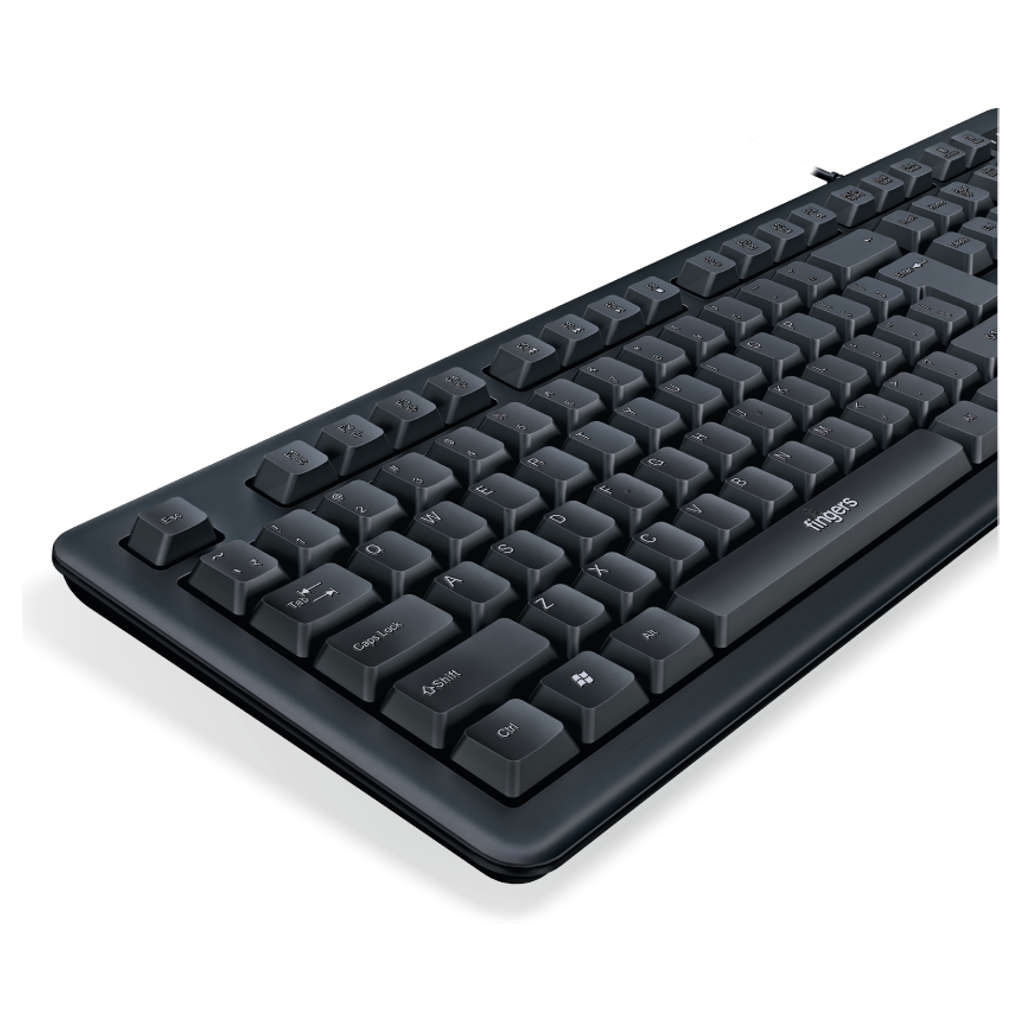 Fingers AiryClicks Wired Keyboard Rich Black