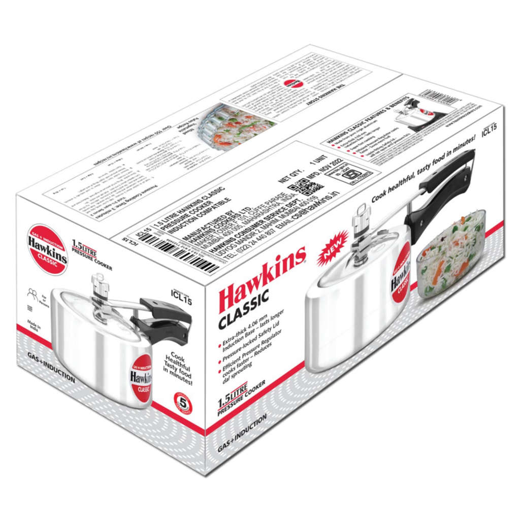 Hawkins Classic Pressure Cooker 1.5 Litre ICL 15