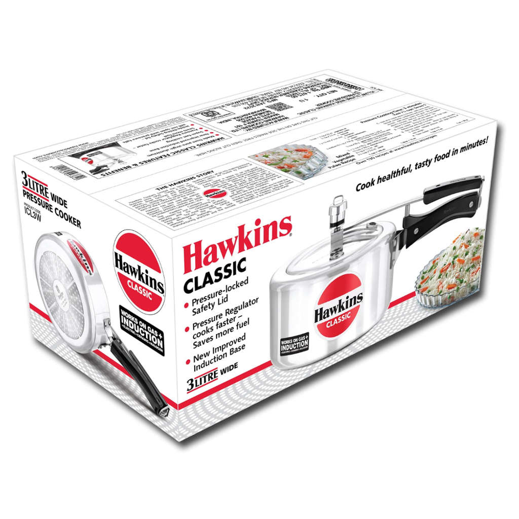 Hawkins Classic Wide Pressure Cooker 3 Litre ICL 3W