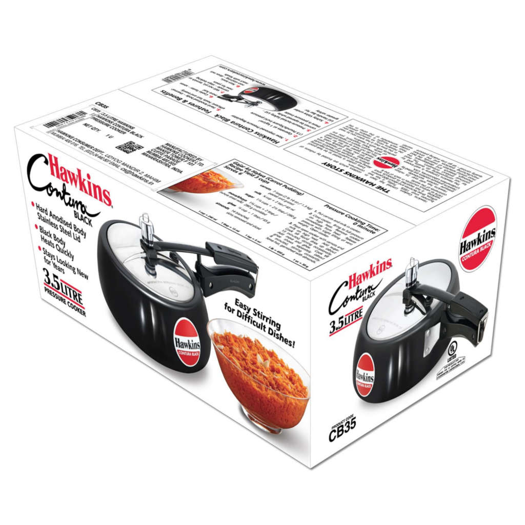Hawkins Contura Black Pressure Cooker 3.5 Litre CB 35